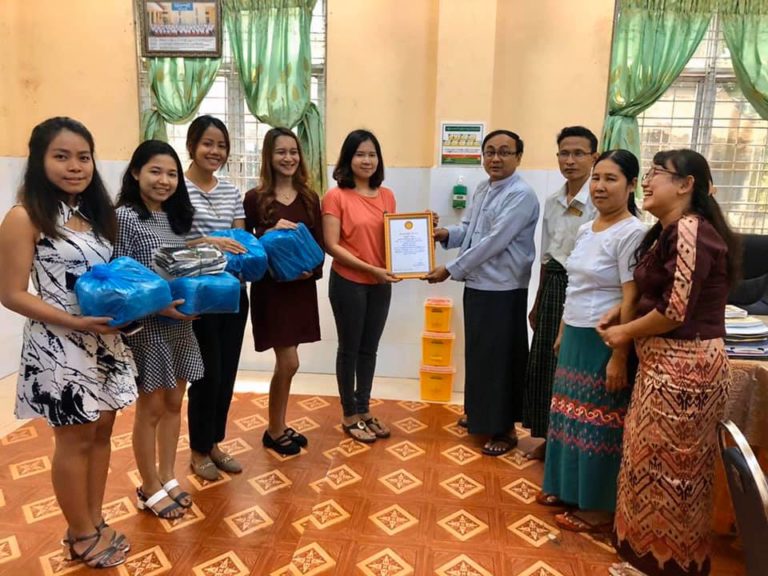 Protect Against COVID -19 Education Road Show Program and product donation by BRAND’S Myanmar