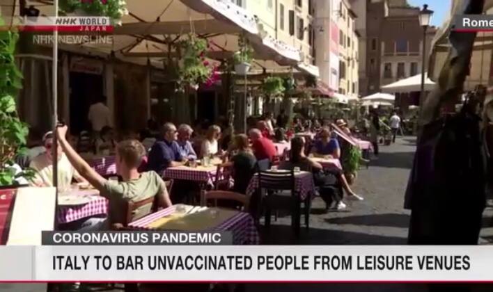 အီတလီတွင် ကာကွယ်ဆေးမထိုးရသေးသောသူများကို စားသောက်ဆိုင်များတွင် တားမြစ်