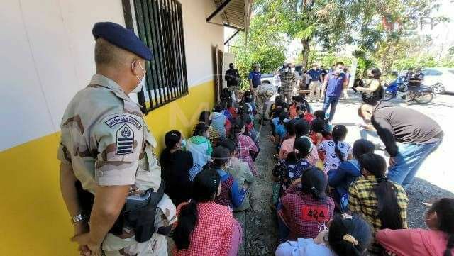 ထိုင်းနိုင်ငံ မဲဆောက်မြို့တွင် ယာယီအိမ်ဌားနေသည့် မြန်မာအမျိုးသမီး ၄၈ ဦးဖမ်းဆီးခံရ