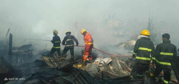 ရန်ကုန် ဒဂုံဆိပ်ကမ်းမြို့နယ်တွင် မီးလောင်မှုဖြစ်ပွား၍ အိမ်ခြေအများအပြားပျက်စီးဆုံးရှုံး
