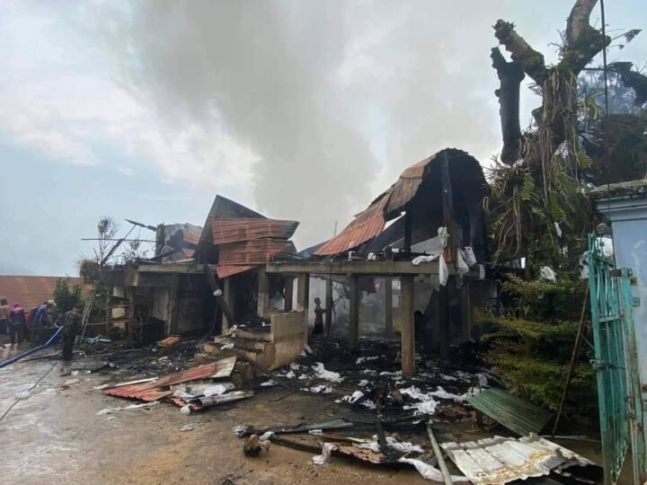 တာချီလိတ်မြို့နယ်တွင် မိုးကြိုးလျှပ်စီးဝင်ရောက်ရာမှတဆင့် နေအိမ်တစ်လုံး မီးလောင်မှုဖြစ်