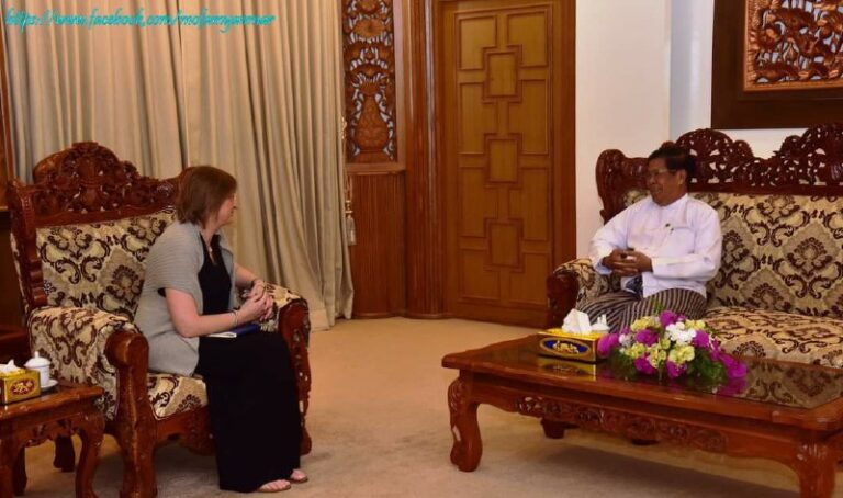ပြည်ထောင်စုဝန်ကြီး ၂ ဦးမှ ICRC ၏ မြန်မာနိုင်ငံဆိုင်ရာဌာနေကိုယ်စားလှယ်နှင့်တွေ့ဆုံဆွေးနွေး