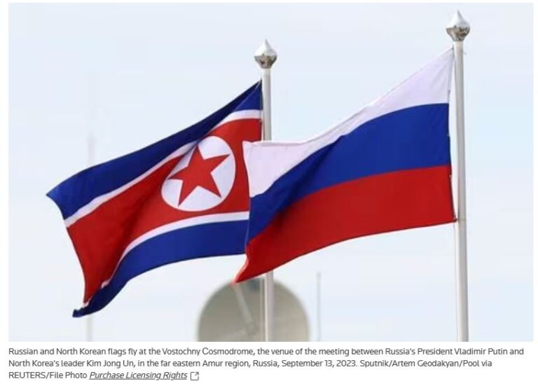 မြောက်ကိုရီးယားက ခဲယမ်း ကွန်တိန်နာ ၆၇၀၀ ခန့် ရုရှားသို့ ပေးပို့ခဲ့ဟု တောင်ကိုရီးယား ပြောကြား
